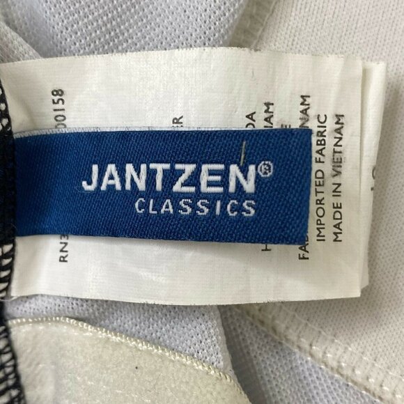 Jantzen Women's size 10 One Piece Bathing Swim Suit Black Floral - Picture 5 of 8